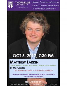Matthew Larkin concert poster - decorative